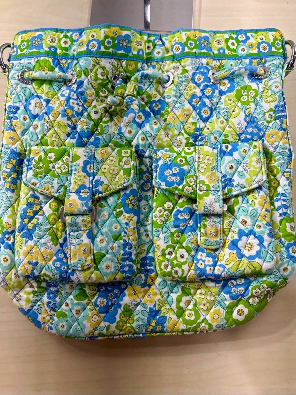 Vera Bradley Quick Draw Bucket Crossbody English Meadow